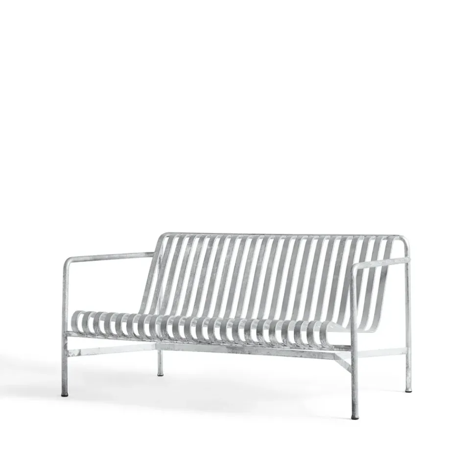 HAY Outdoor Lounge Furniture|Garden Sofas & Garden Benches*Palissade lounge sofa, Hot galvanized Silver-coloured