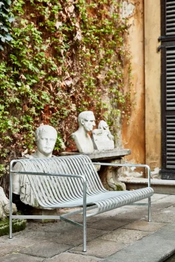HAY Outdoor Lounge Furniture|Garden Sofas & Garden Benches*Palissade lounge sofa, Hot galvanized Silver-coloured
