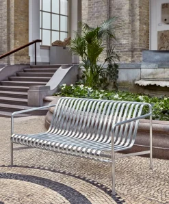 HAY Outdoor Lounge Furniture|Garden Sofas & Garden Benches*Palissade lounge sofa, Hot galvanized Silver-coloured
