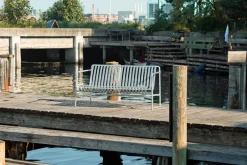 HAY Outdoor Lounge Furniture|Garden Sofas & Garden Benches*Palissade lounge sofa, Hot galvanized Silver-coloured