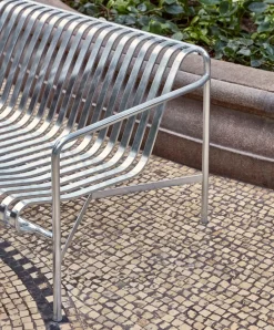 HAY Outdoor Lounge Furniture|Garden Sofas & Garden Benches*Palissade lounge sofa, Hot galvanized Silver-coloured