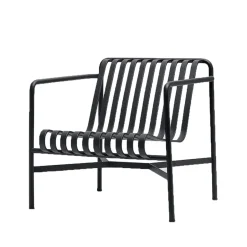 HAY Outdoor Lounge Furniture*Palissade Low lounge chair, Anthracite BlackGrey