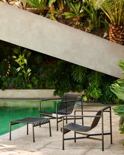 HAY Outdoor Lounge Furniture*Palissade Low lounge chair, Anthracite BlackGrey