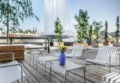 HAY Outdoor Lounge Furniture*Palissade Low lounge chair, Hot galvanized Silver-coloured