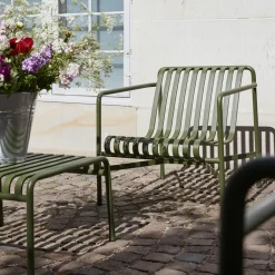 HAY Outdoor Lounge Furniture*Palissade Low lounge chair, Olive Green