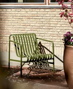 HAY Outdoor Lounge Furniture*Palissade Low lounge chair, Olive Green