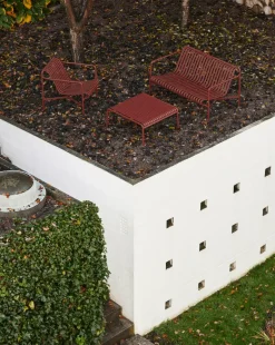 HAY Table For Outdoor Use|Outdoor Lounge Furniture*Palissade Low Table 81.5x86x38 cm, Iron Red