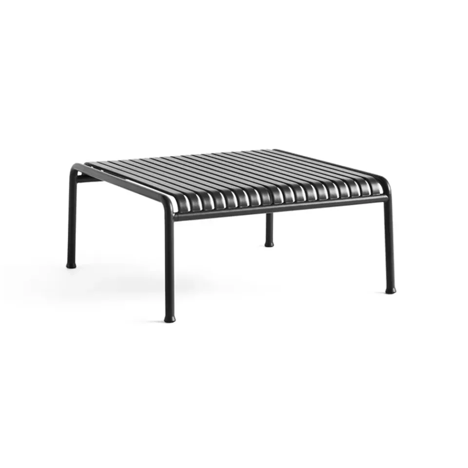 HAY Table For Outdoor Use|Outdoor Lounge Furniture*Palissade Low Table 81.5x86x38 cm, Anthracite BlackGreen