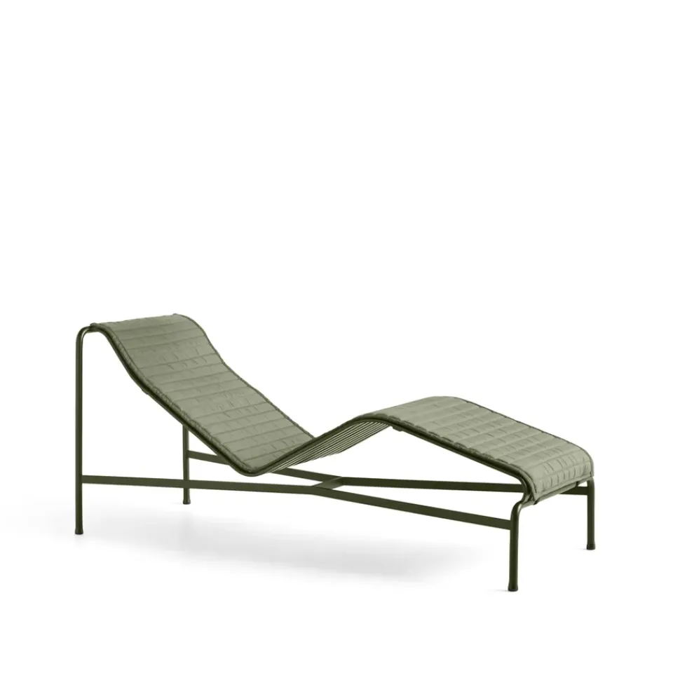 HAY Seat Cushions & Pads*Palissade Quilted chaise lounge cushion, Olive Green
