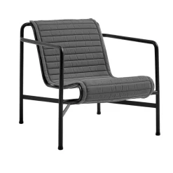 HAY Seat Cushions & Pads*Palissade Quilted cushion, Anthracite, for lounge chair low BlackGrey