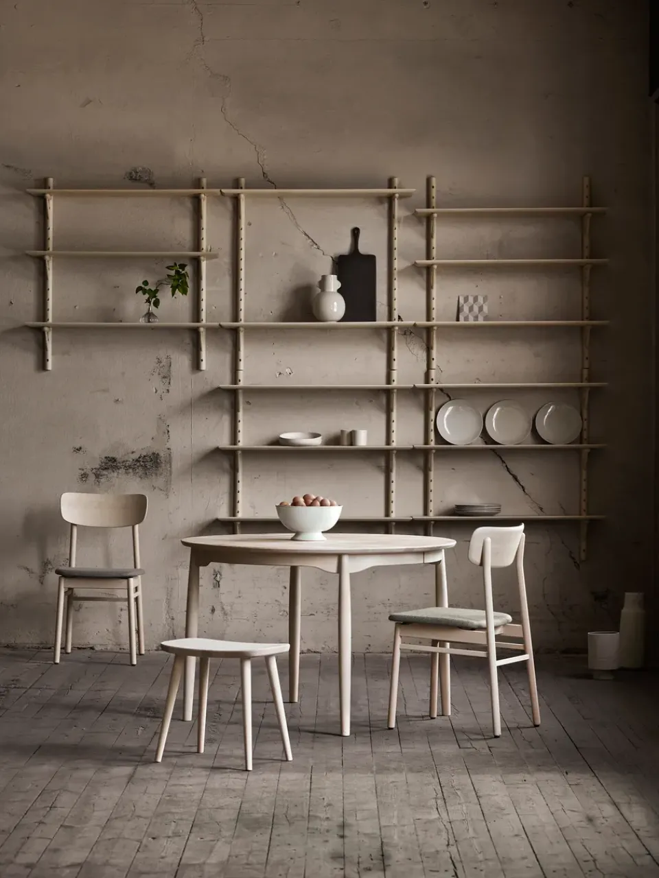 Stolab Stools*Palle stool, White oiled Beige