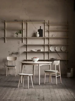 Stolab Stools*Pallet shelf oak, Light matte lacquer Brown