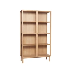 Hübsch Display & Glass Cabinets*Panorama display cabinet large, Oak Beige