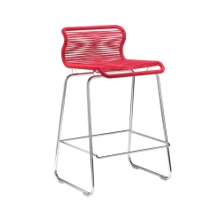 Montana Bar Stools*Panton One kitchen barstool, Scarlett, stainless steel Red