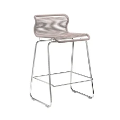 Montana Bar Stools*Panton One kitchen barstool, Carmen, stainless steel Beige