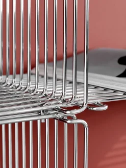 Montana Shelves & Shelving Systems*Panton Wire Single shelf 34,8x34,8x34,8 cm, Chrome Silver-coloured