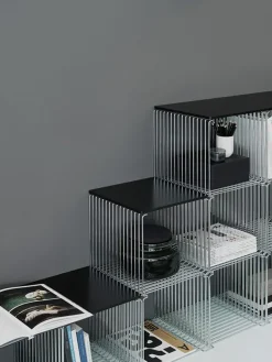 Montana Shelves & Shelving Systems*Panton Wire Single shelf 34,8x34,8x34,8 cm, Chrome Silver-coloured