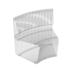 Montana Garden Sofas & Garden Benches|Outdoor Lounge Furniture*Pantonova module sofa, Stainless steel, convex Grey