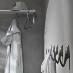 Essem Design Clothes Hooks & Hangers*Papa clothes hook, aluminum Silver-coloured