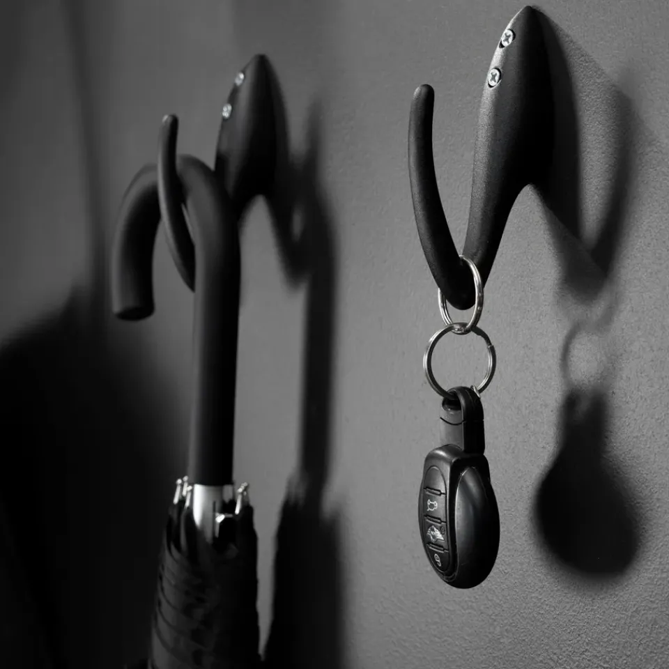 Essem Design Clothes Hooks & Hangers*Papa clothes hook, , structure Black