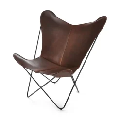 OX Denmarq Armchairs & Footstools*Papillon armchair. black undercarriage, mocca Brown