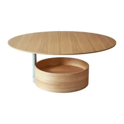 Maze Coffee Tables*Parasol L coffee table Ø90 cm, Oak Brown