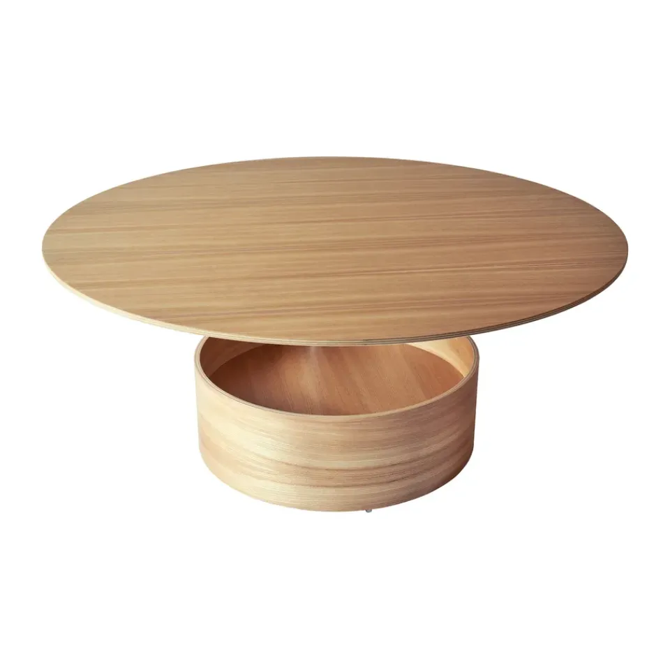 Maze Coffee Tables*Parasol L coffee table Ø90 cm, Oak Brown