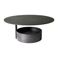 Maze Coffee Tables*Parasol L coffee table Ø90 cm, Dark stained oak Brown