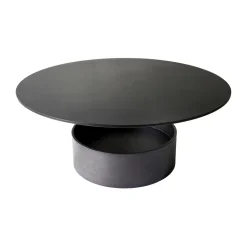 Maze Coffee Tables*Parasol L coffee table Ø90 cm, Dark stained oak Brown