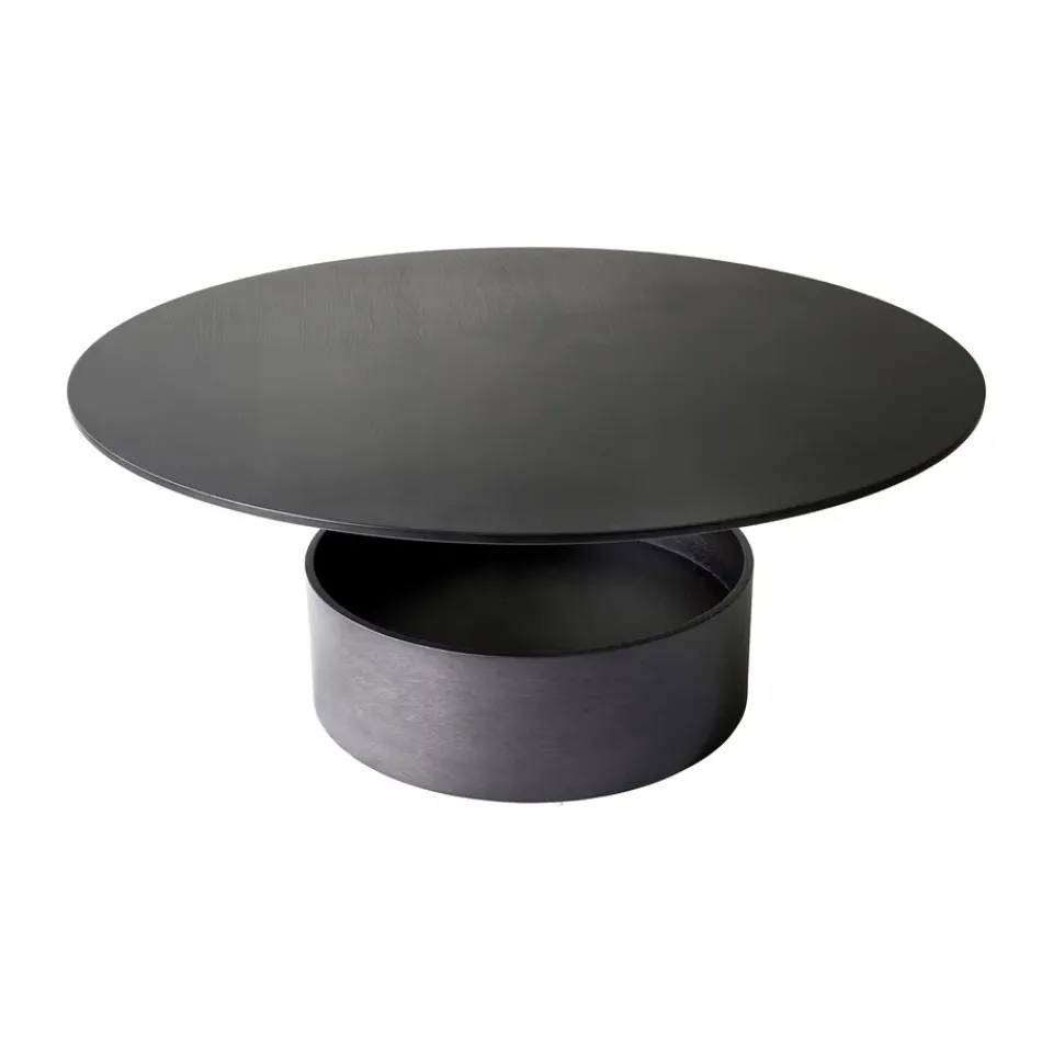 Maze Coffee Tables*Parasol L coffee table Ø90 cm, Dark stained oak Brown