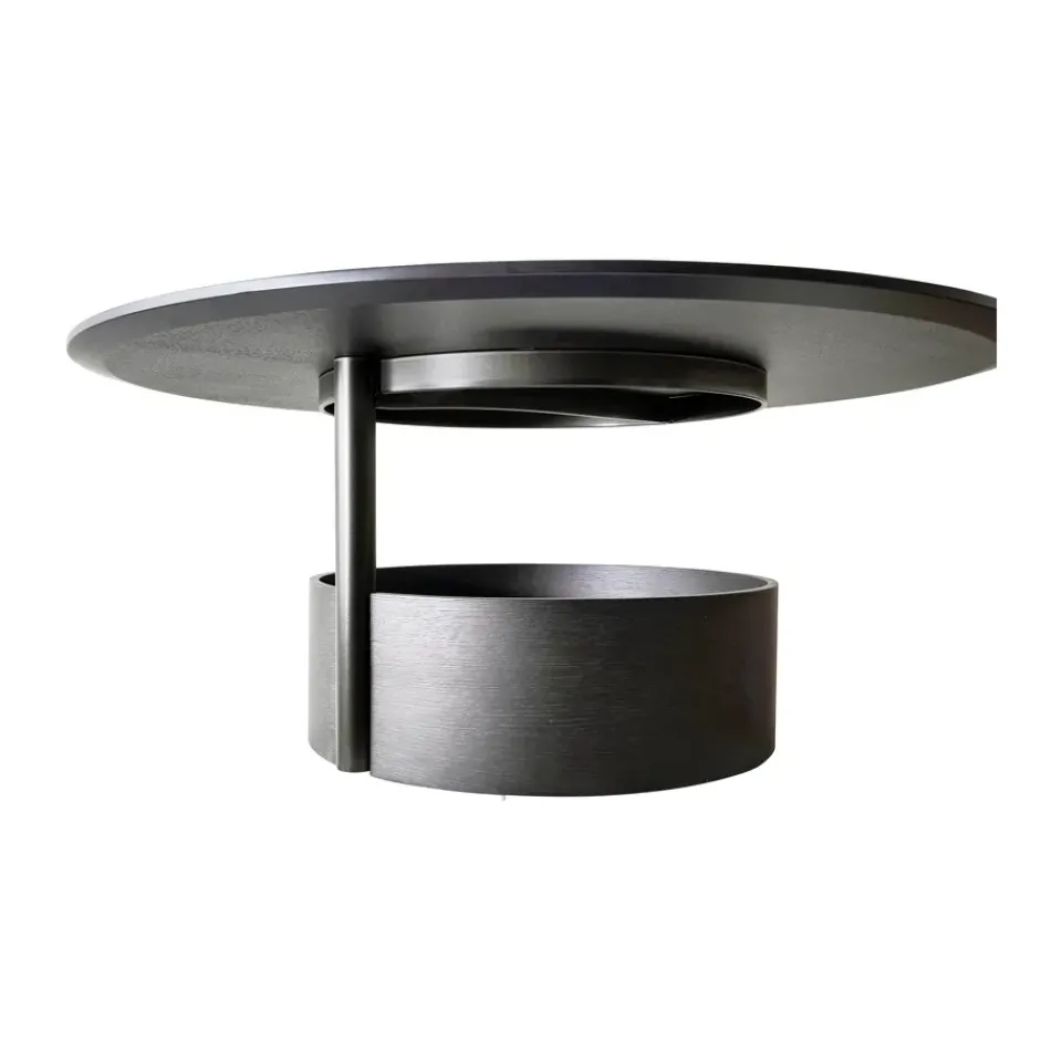 Maze Coffee Tables*Parasol L coffee table Ø90 cm, Dark stained oak Brown