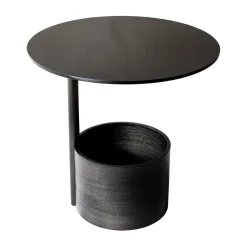 Maze Coffee Tables*Parasol S coffee table Ø50 cm, Dark stained oak Brown