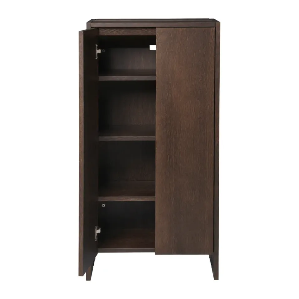Ferm Living Display & Glass Cabinets*Parcel cabinet, Dark stained oak, 55x30x110 cm Brown