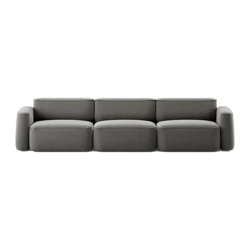 Massproductions Sofas*Patch 3-seater sofa, Atlantis 18 Mole Grey
