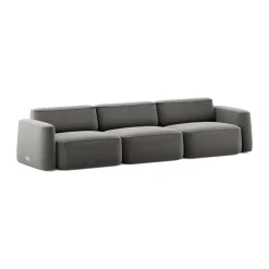 Massproductions Sofas*Patch 3-seater sofa, Atlantis 18 Mole Grey