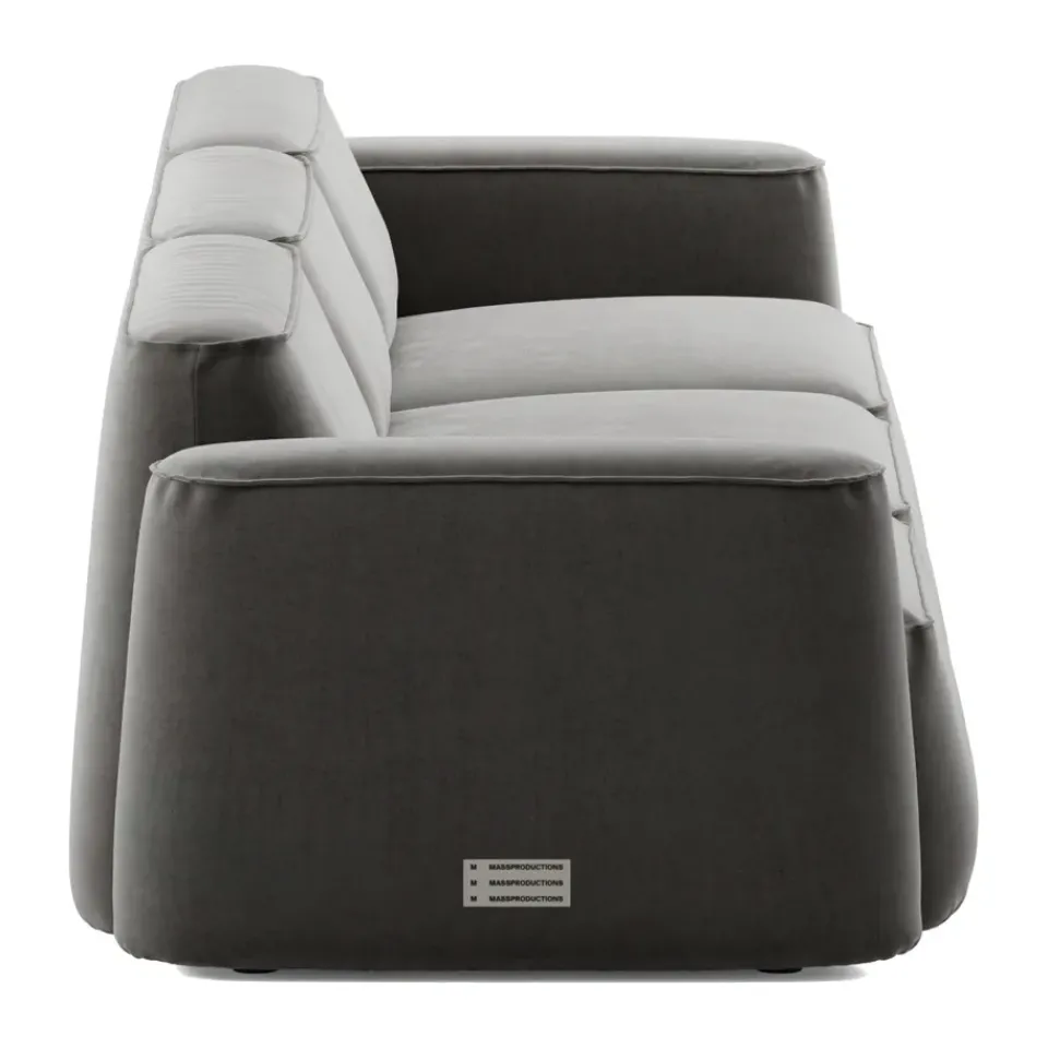 Massproductions Sofas*Patch 3-seater sofa, Atlantis 18 Mole Grey