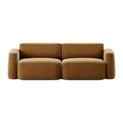 Massproductions Sofas*Patch 2.5-seater sofa, Atlantis 91 Cumin Brown
