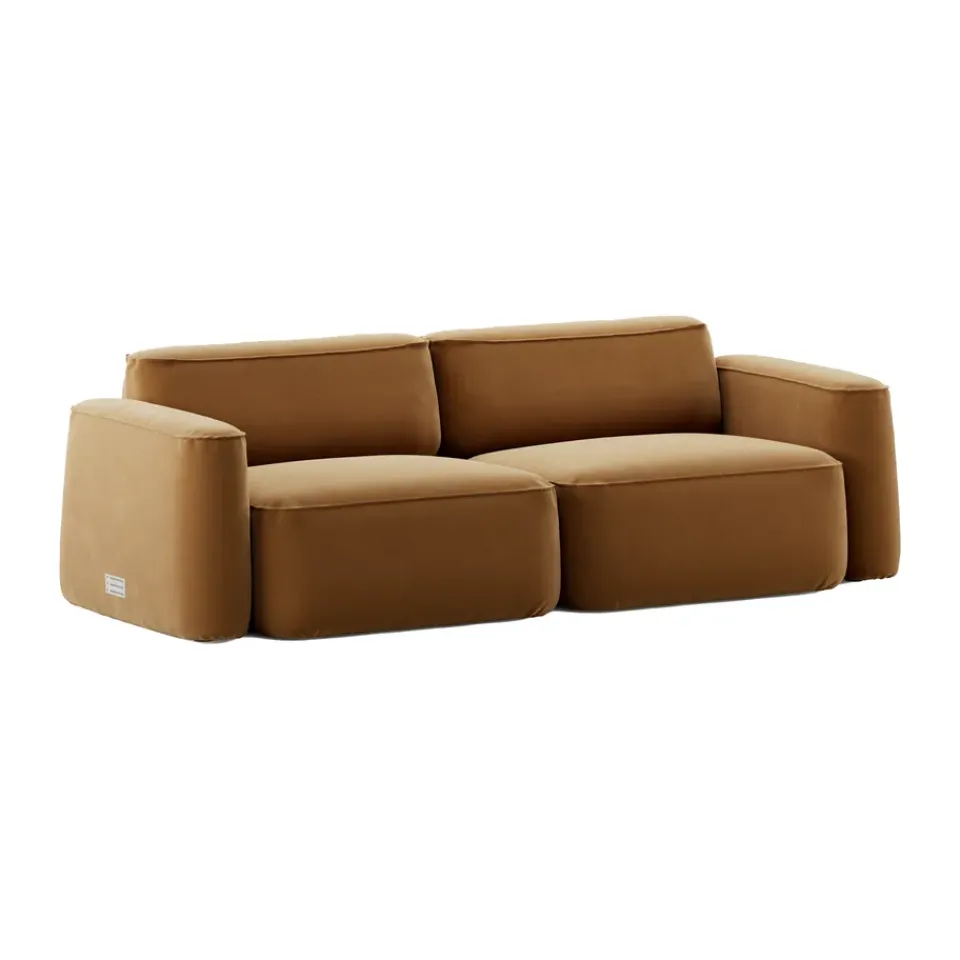 Massproductions Sofas*Patch 2.5-seater sofa, Atlantis 91 Cumin Brown