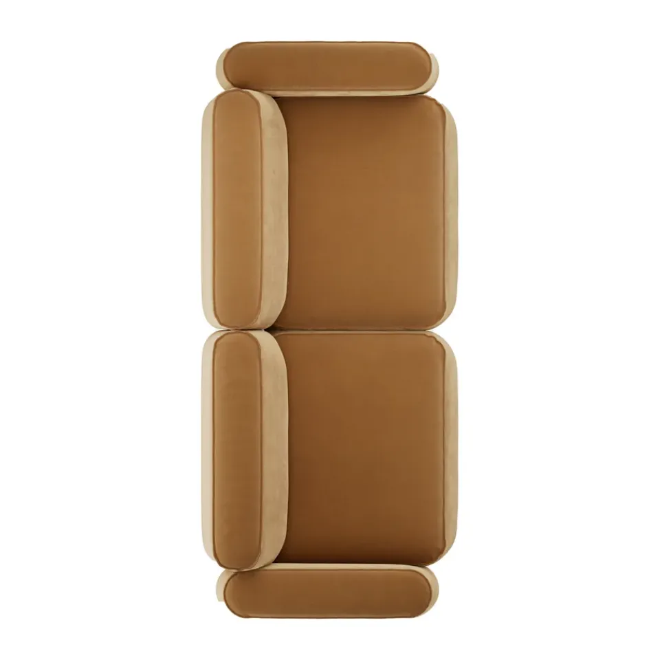 Massproductions Sofas*Patch 2.5-seater sofa, Atlantis 91 Cumin Brown