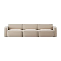 Massproductions Sofas*Patch 3-seater sofa, Atlantis 52 Alabaster Beige