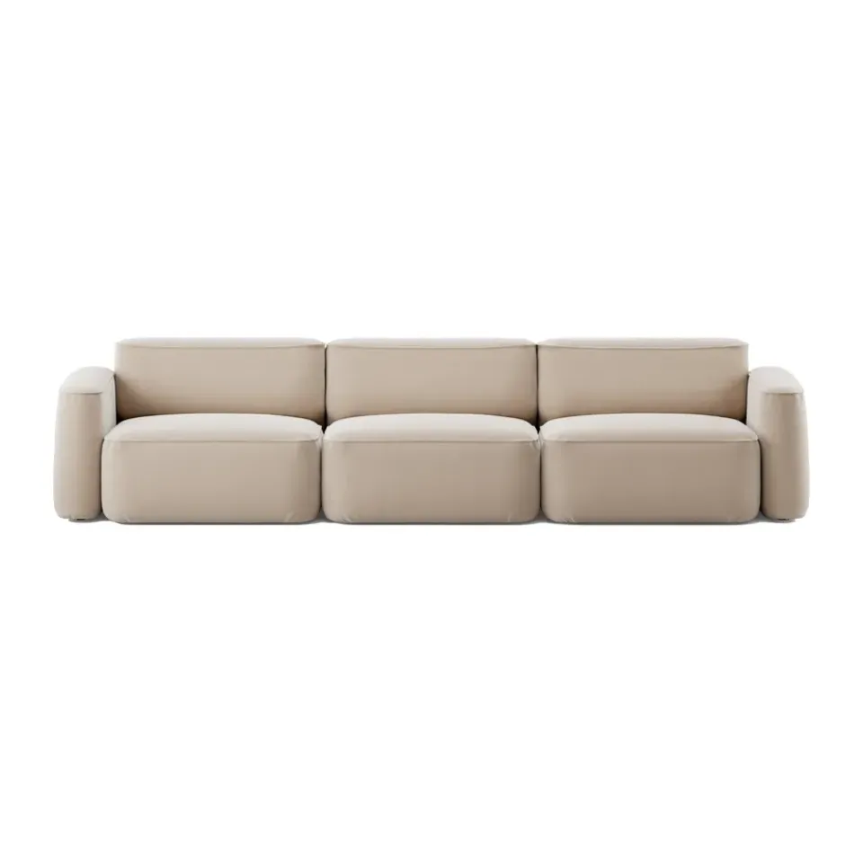 Massproductions Sofas*Patch 3-seater sofa, Atlantis 52 Alabaster Beige