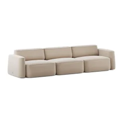 Massproductions Sofas*Patch 3-seater sofa, Atlantis 52 Alabaster Beige