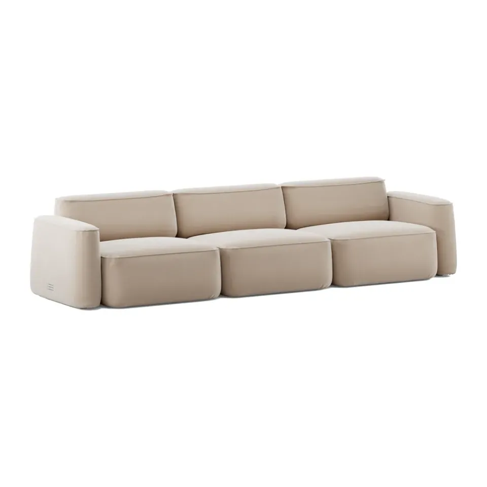 Massproductions Sofas*Patch 3-seater sofa, Atlantis 52 Alabaster Beige