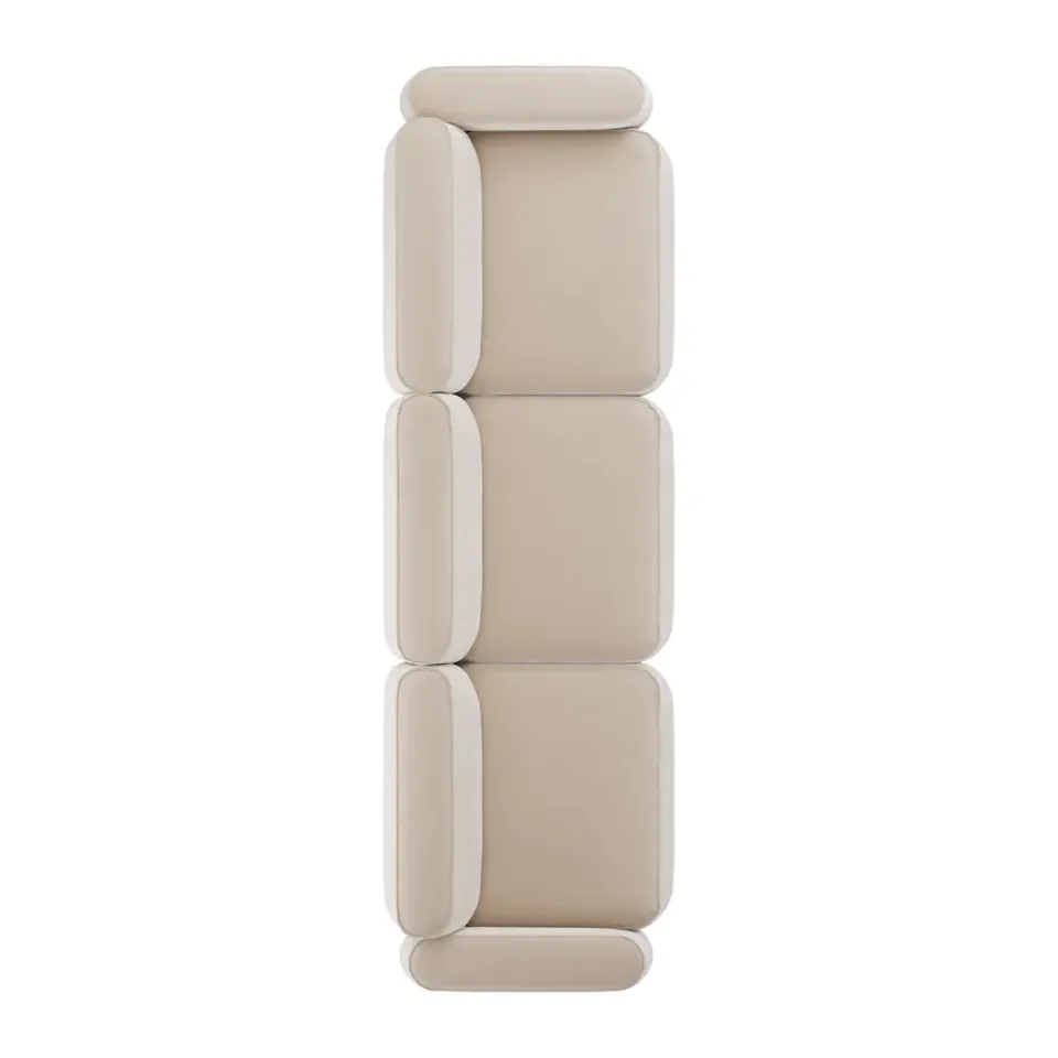 Massproductions Sofas*Patch 3-seater sofa, Atlantis 52 Alabaster Beige