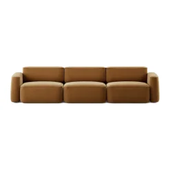 Massproductions Sofas*Patch 3-seater sofa, Atlantis 91 Cumin Brown
