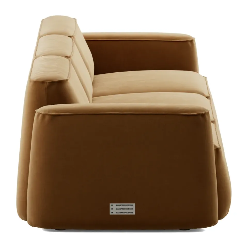 Massproductions Sofas*Patch 3-seater sofa, Atlantis 91 Cumin Brown