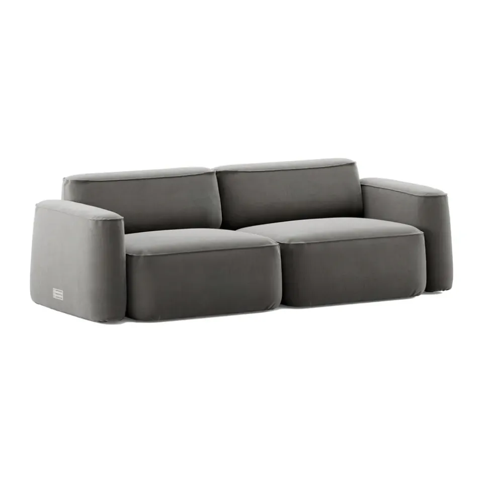 Massproductions Sofas*Patch 2.5-seater sofa, Atlantis 18 Mole Grey