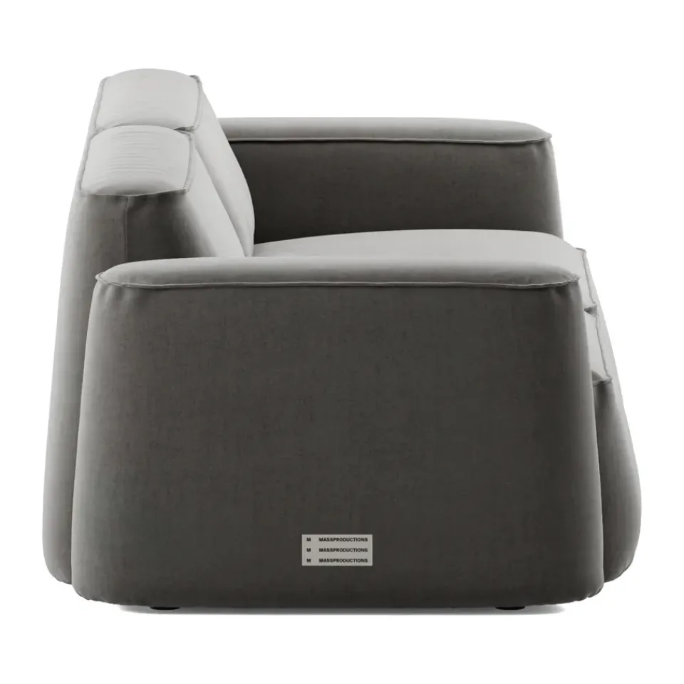 Massproductions Sofas*Patch 2.5-seater sofa, Atlantis 18 Mole Grey