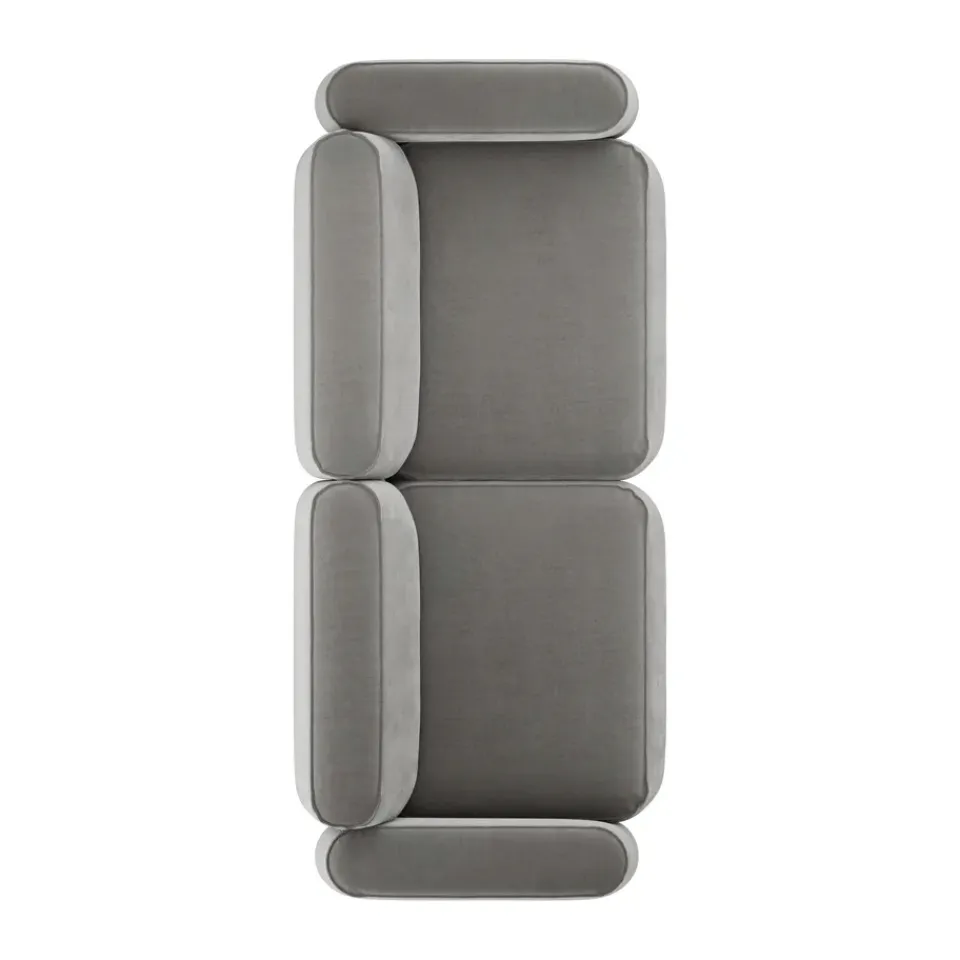 Massproductions Sofas*Patch 2.5-seater sofa, Atlantis 18 Mole Grey