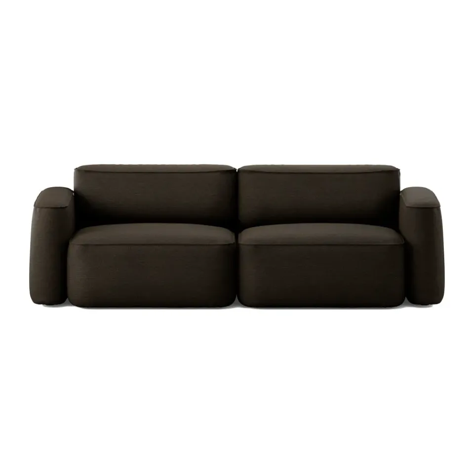 Massproductions Sofas*Patch 2.5-seater sofa, Ecriture 380 Brown